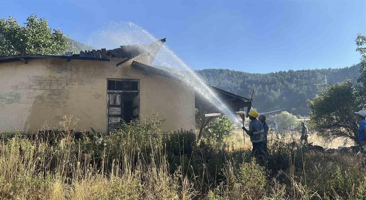 Kastamonuda korkutan yangın: Samanlık, odunluk ve 30 dönüm arazi yandı