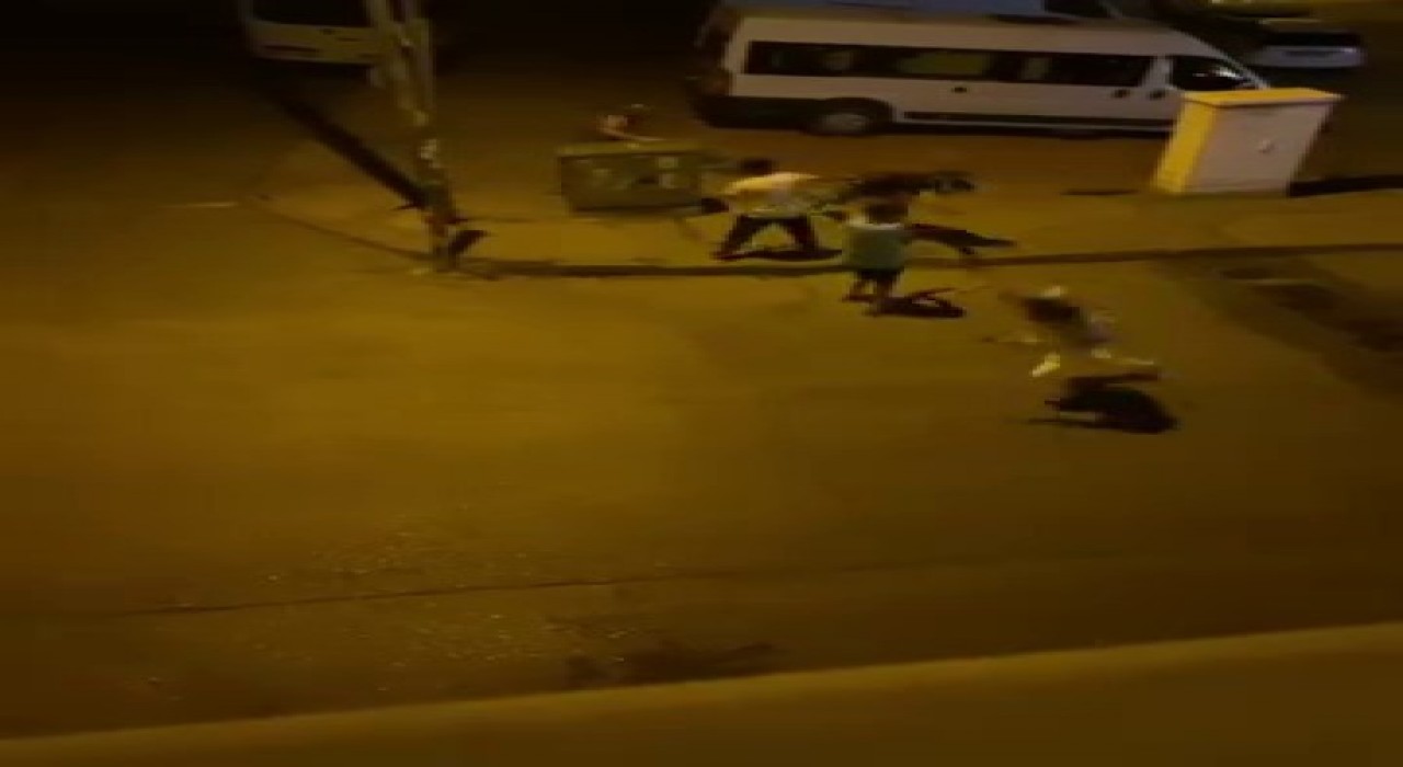 Kavga ettiği kişiye kaldırım taşıyla saldırdı