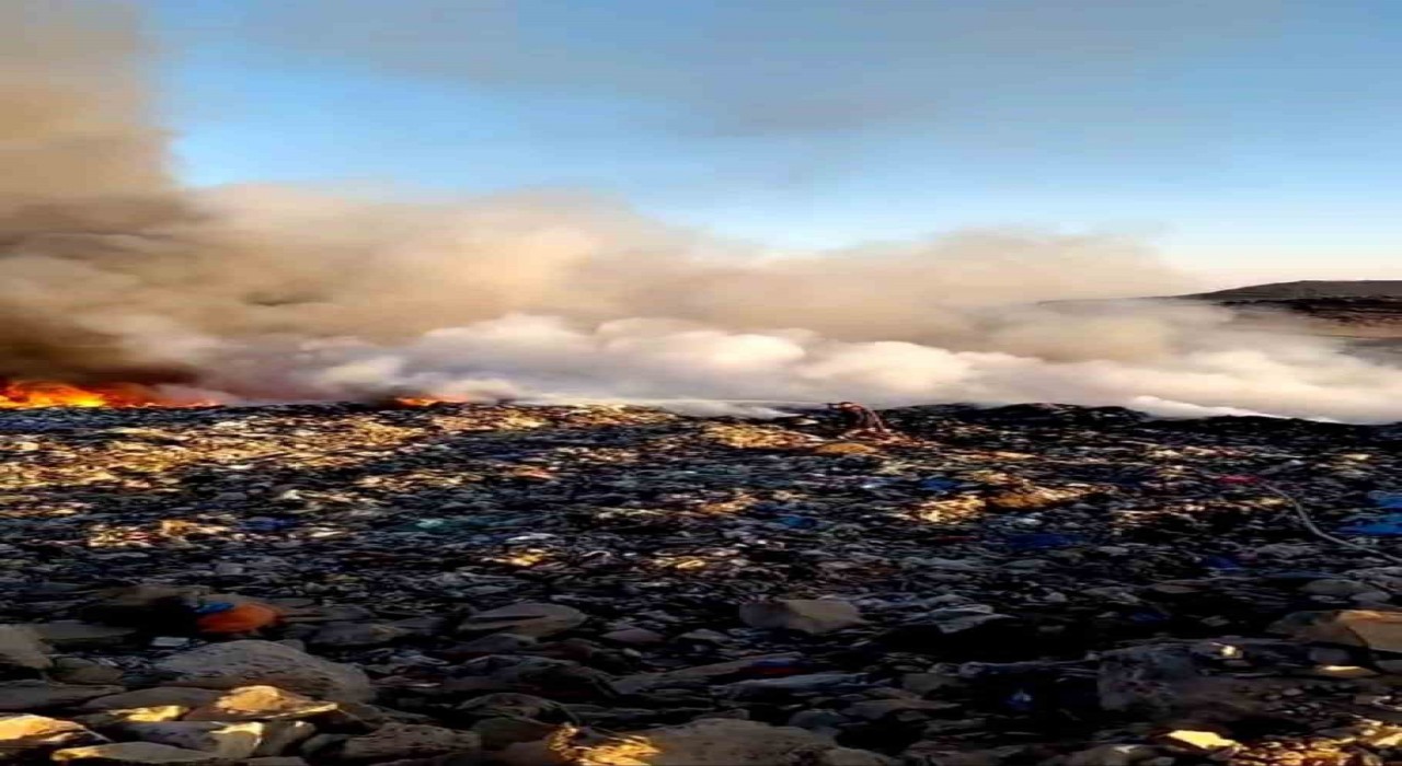 Kiliste çöplük alanda çıkan yangın kısa sürede kontrol altına alındı