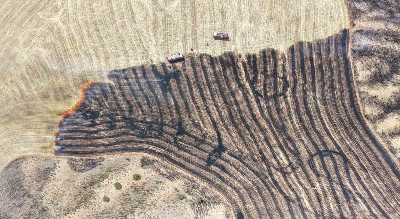 Kırıkkalede anız yangını