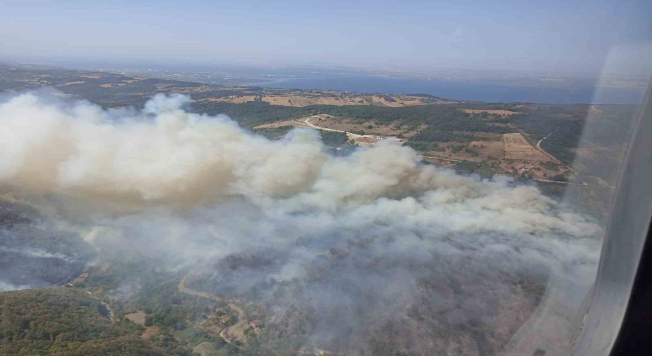 Kocaelide ormanı yangını nedeniyle Akçat köyü boşaltılıyor
