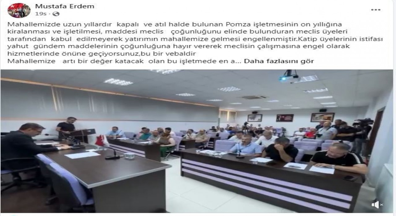 Kula belediye meclisinde pomza ocağı tartışması