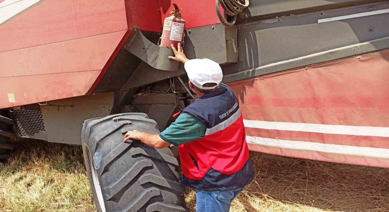 Kütahyada hububat hasat kontrolleri devam ediyor