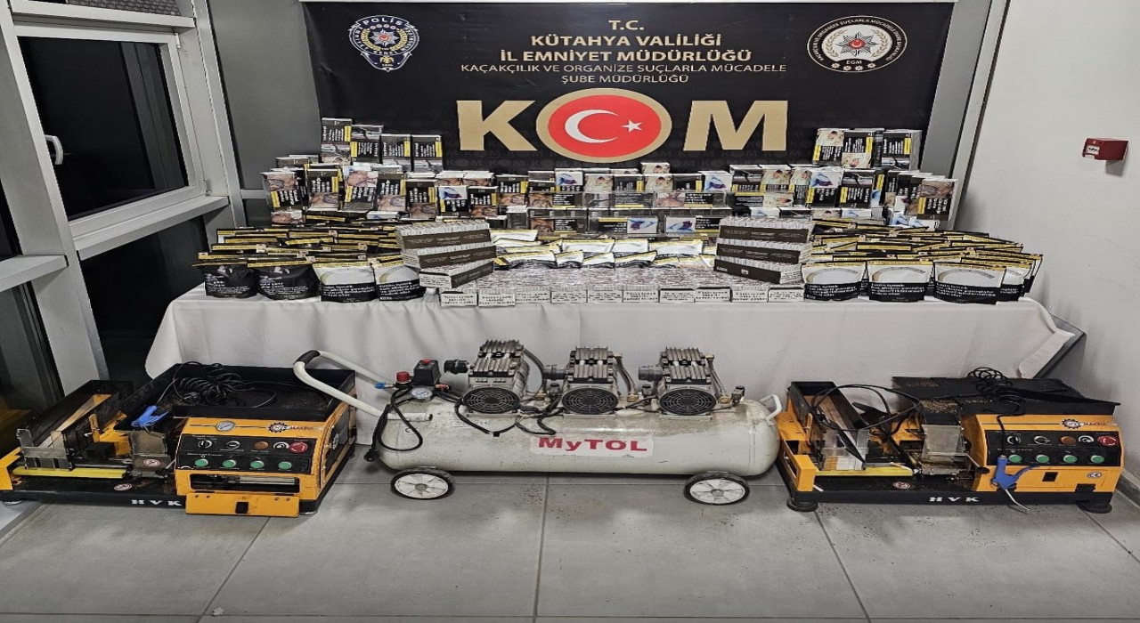Kütahyada kaçak sigara ve tütün operasyonu