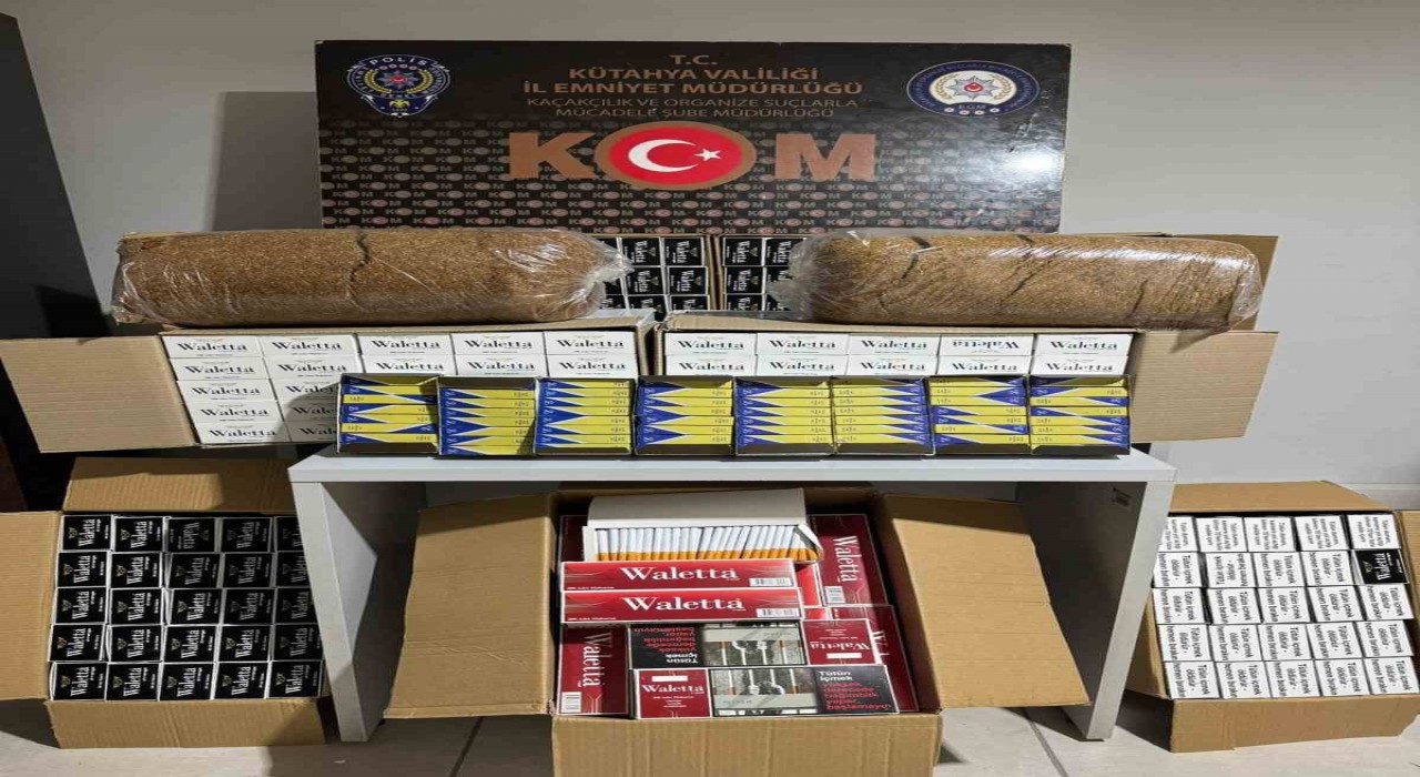 Kütahyada kaçak tütün operasyonu