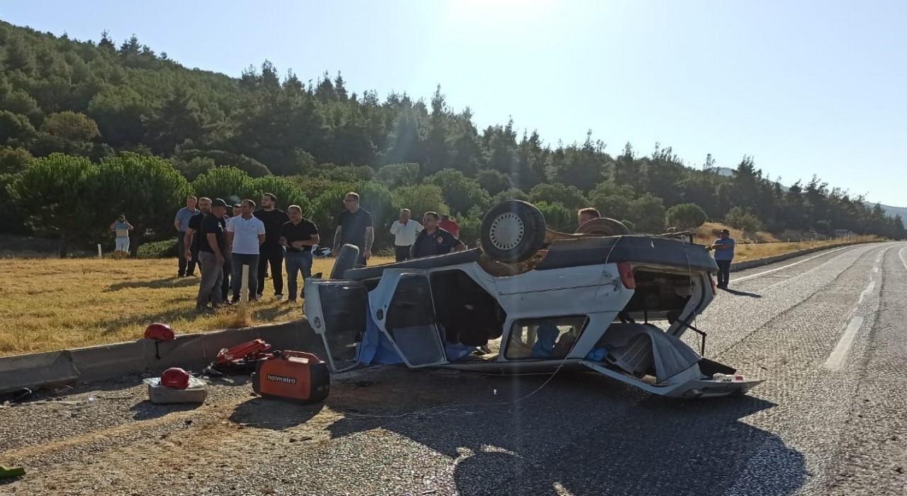 Manisada trafik kazası: 1 ölü, 3 yaralı
