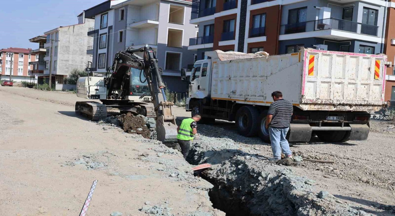 Ordu Şehir Hastanesinin içme suyu ve kanalizasyon hattı çalışmaları sürüyor