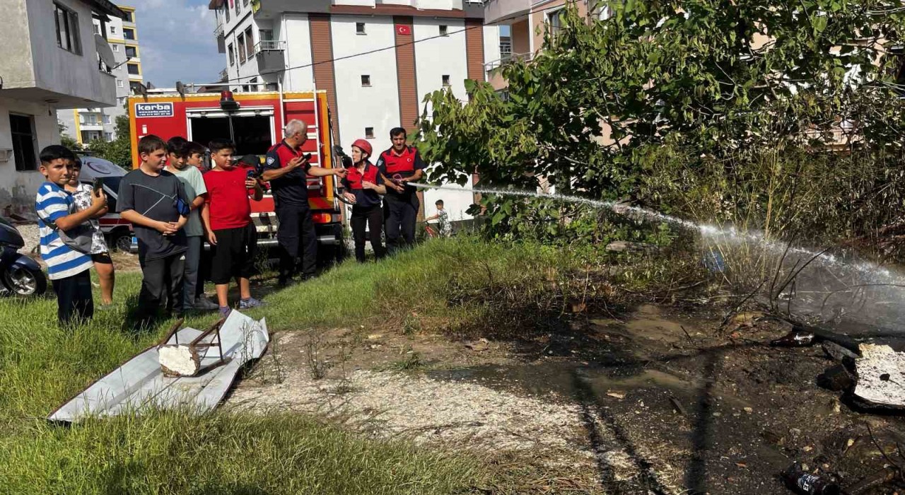 Orduda plastik atık yangını paniğe neden oldu