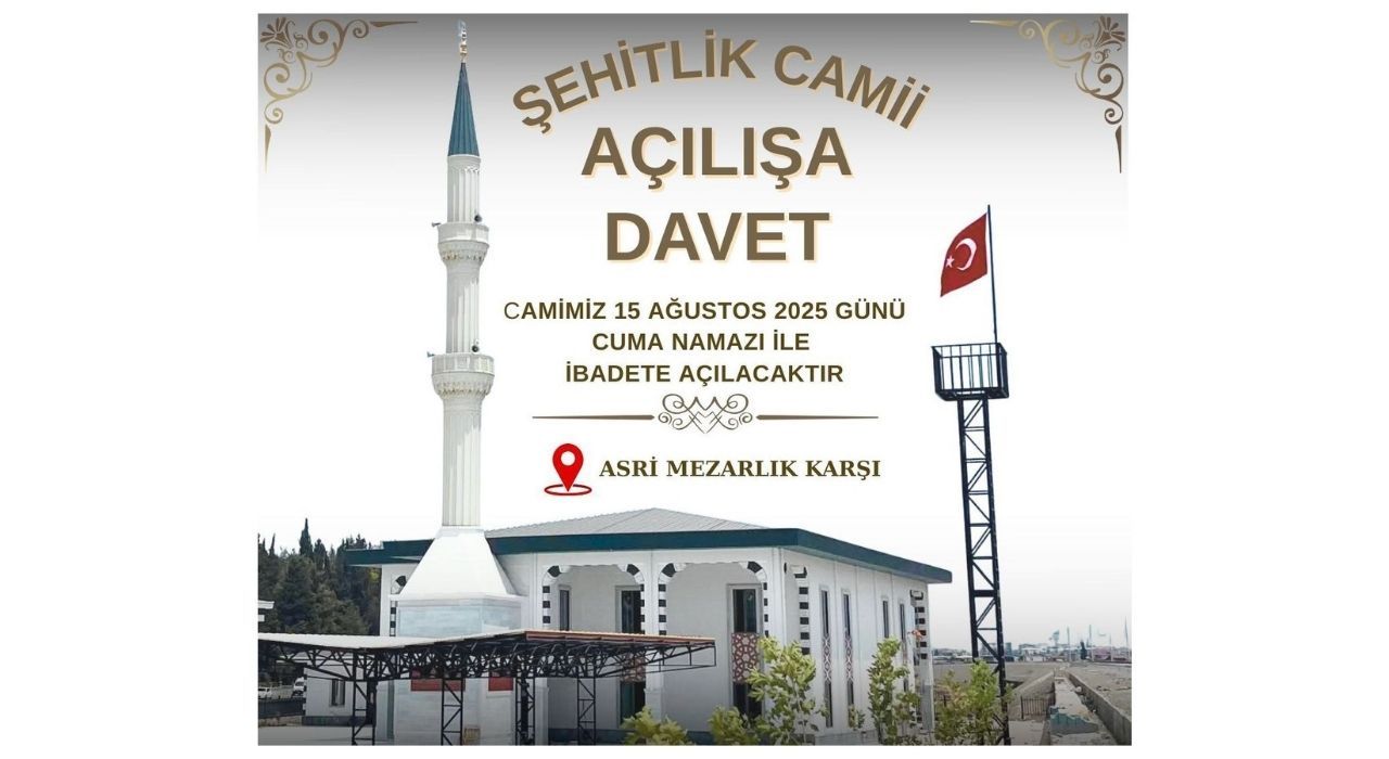 Osmaniye Şehitlik Camii Cuma Namazıyla İbadete Açılıyor