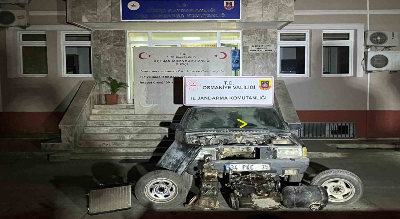 Osmaniyede çalınan otomobil Kahramanmaraşta bulundu: 2 tutuklama