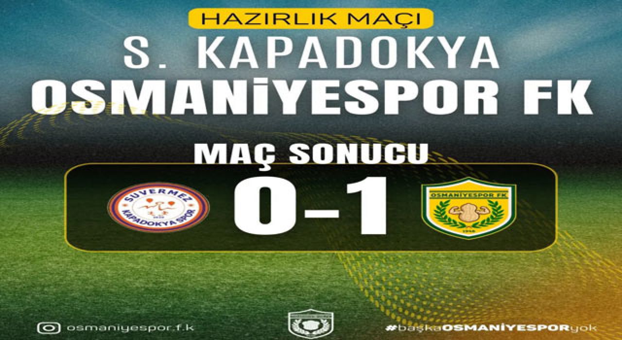 Osmaniyespor FK Hazırlık Maçında Galip Geldi
