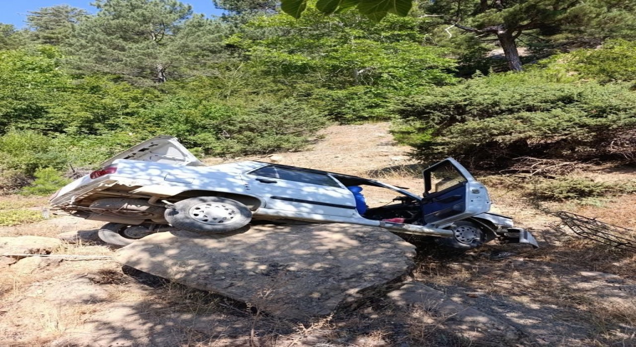 Otomobil şarampole devrildi: 2 yaralı