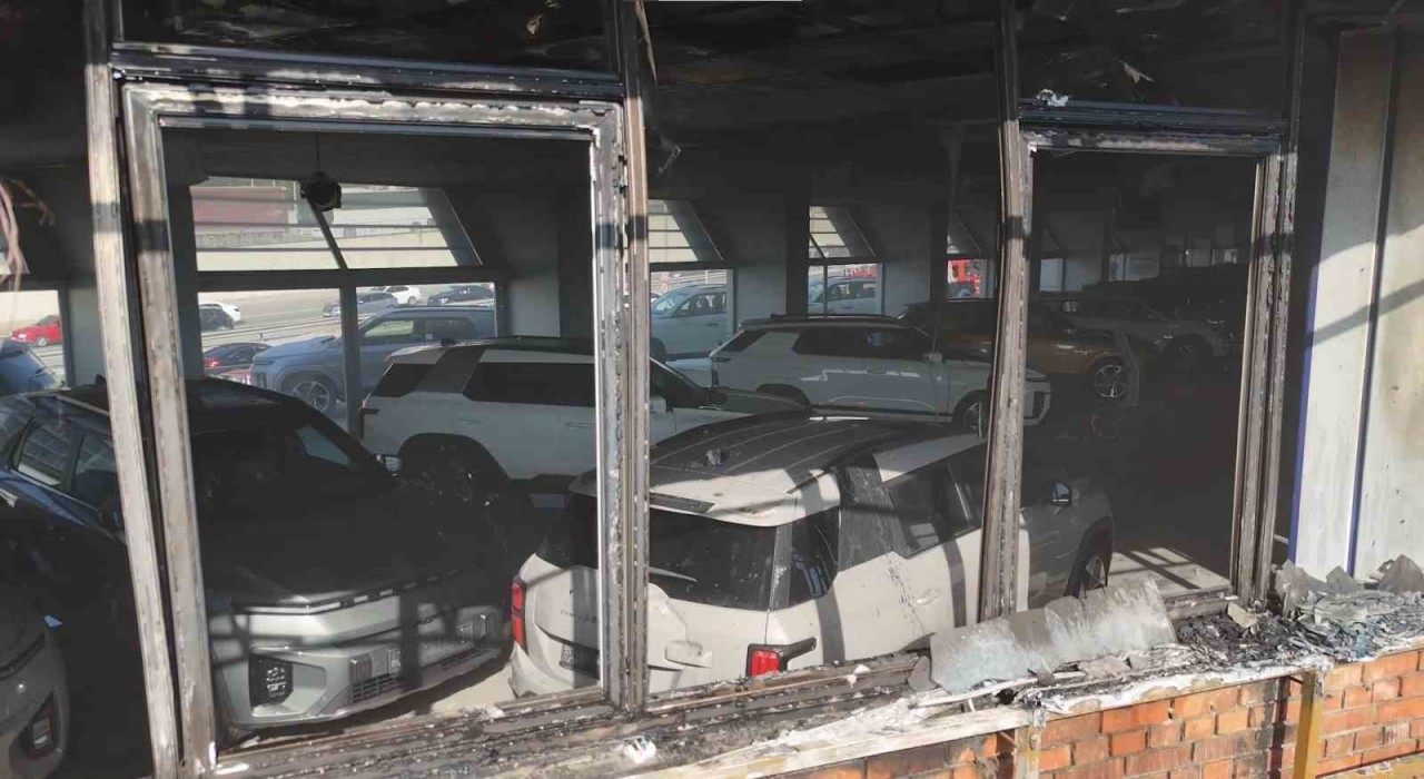 Pendikte arazi yangını: Milyonluk sıfır araçlar son anda kurtarıldı