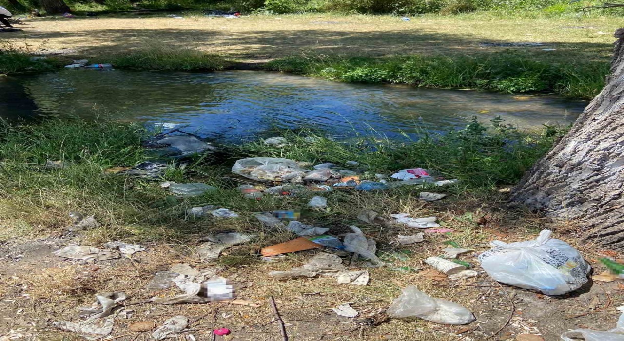 Piknikçiler, Kurtboğazı Barajına bağlanan dereleri çöplüğe çevirdi