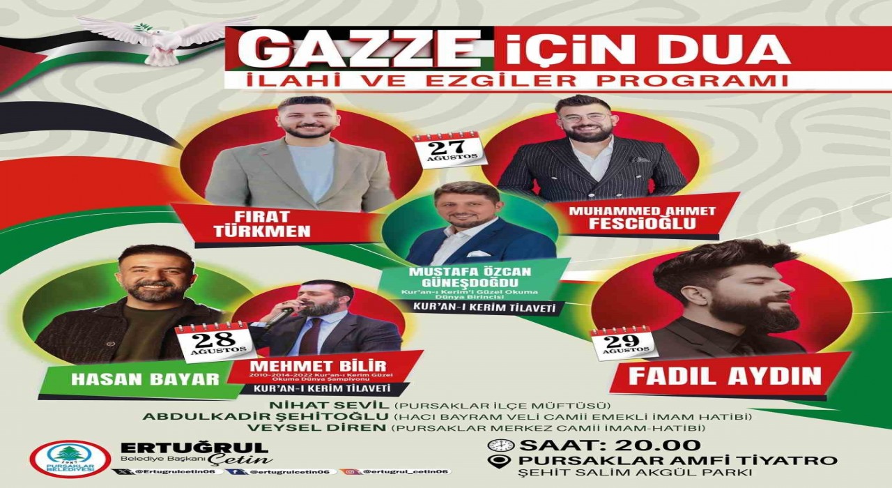 Pursaklarda eller Gazze için duaya kalkıyor