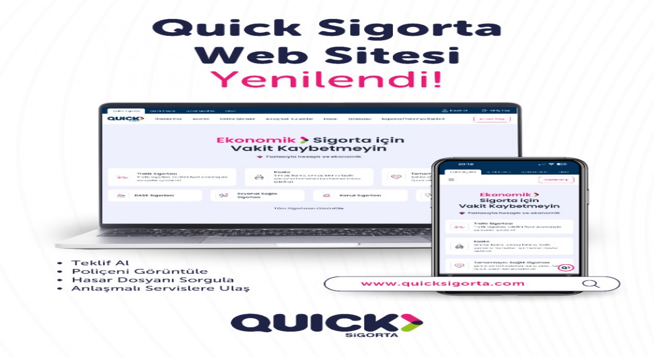 Quick Sigorta web sitesini yeniledi