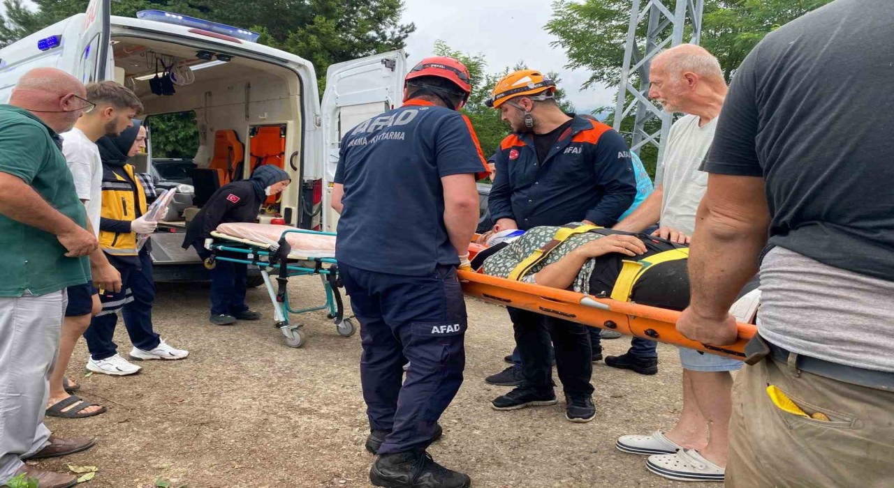 Rizede ilkel teleferik kazası: 1 yaralı