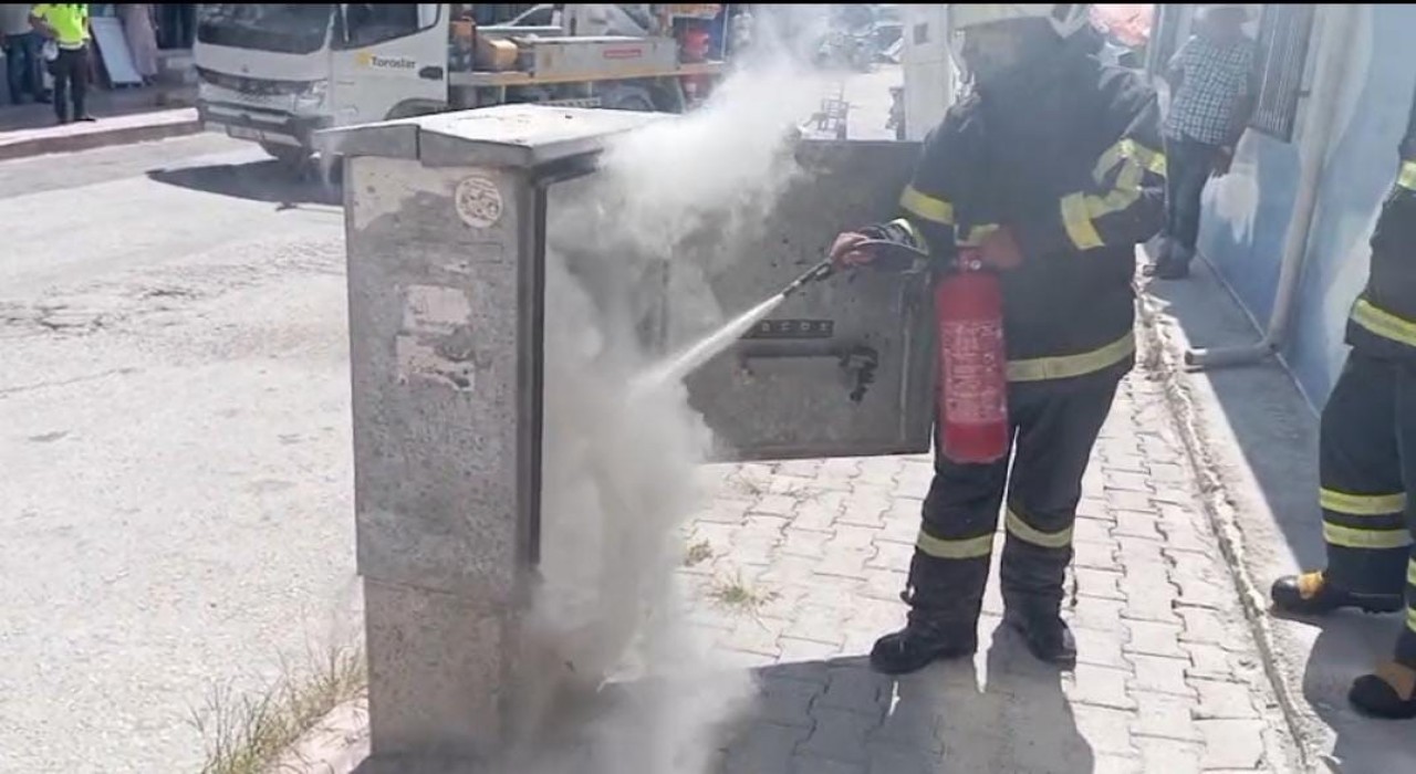 Samandağda trafo yangını çıktı