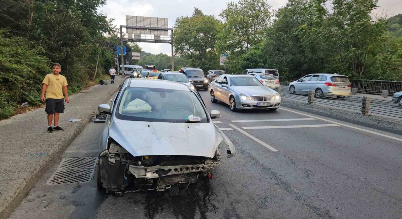 Sarıyerde aşırı hız kaza getirdi: 1 yaralı
