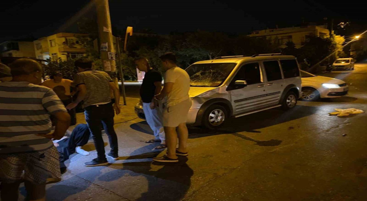 Serikte motosikletle hafif ticari araç çarpıştı: 1 yaralı