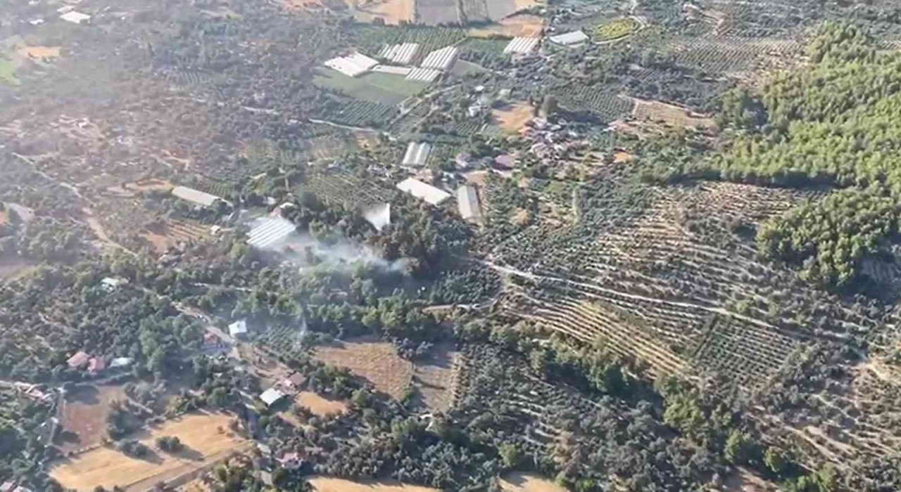 Seydikemerdeki orman yangını büyümeden söndürüldü