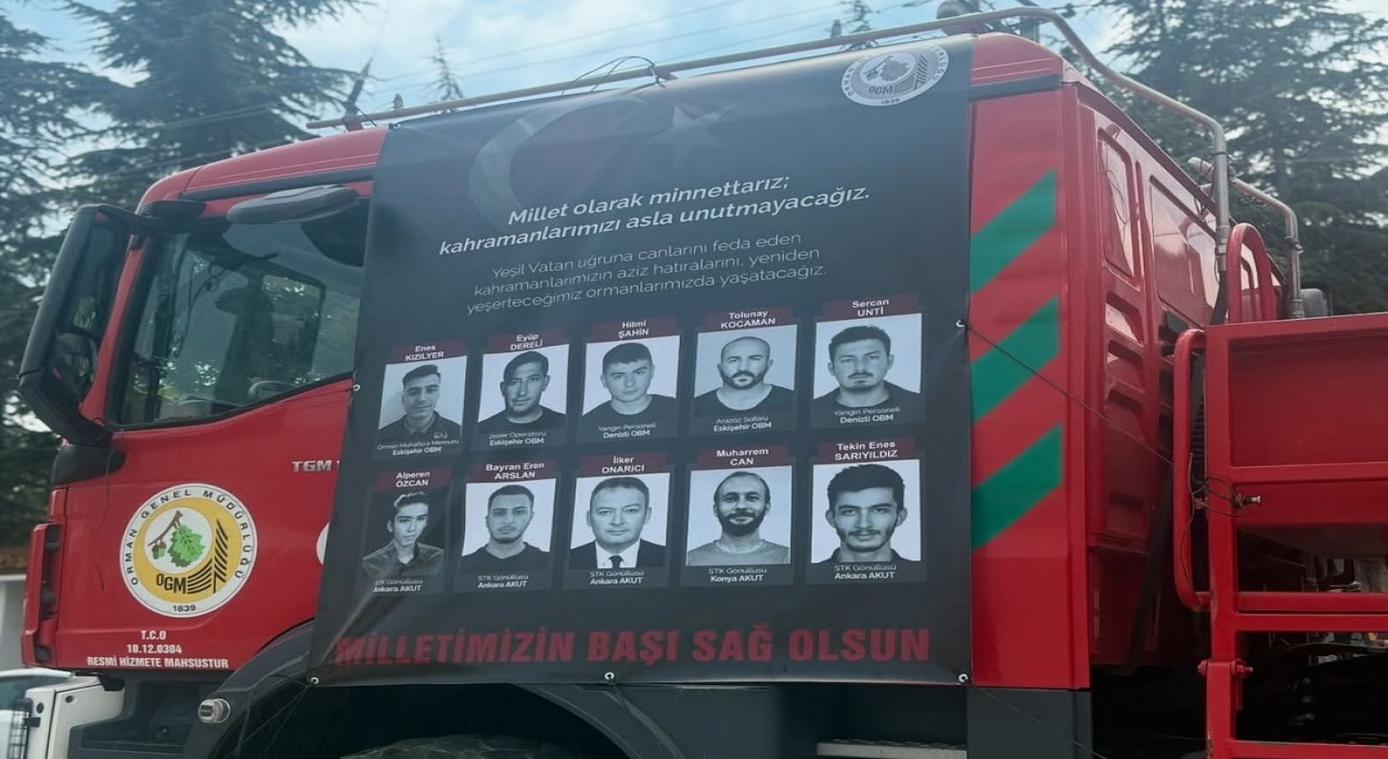 Seyitgazide yangın şehitleri dualarla anıldı