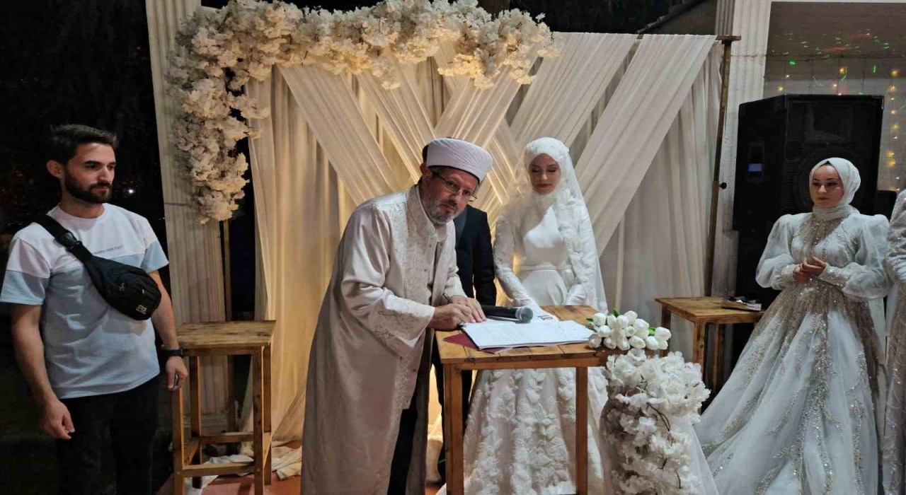 Sındırgıda ilk müftülük nikahı gerçekleşti