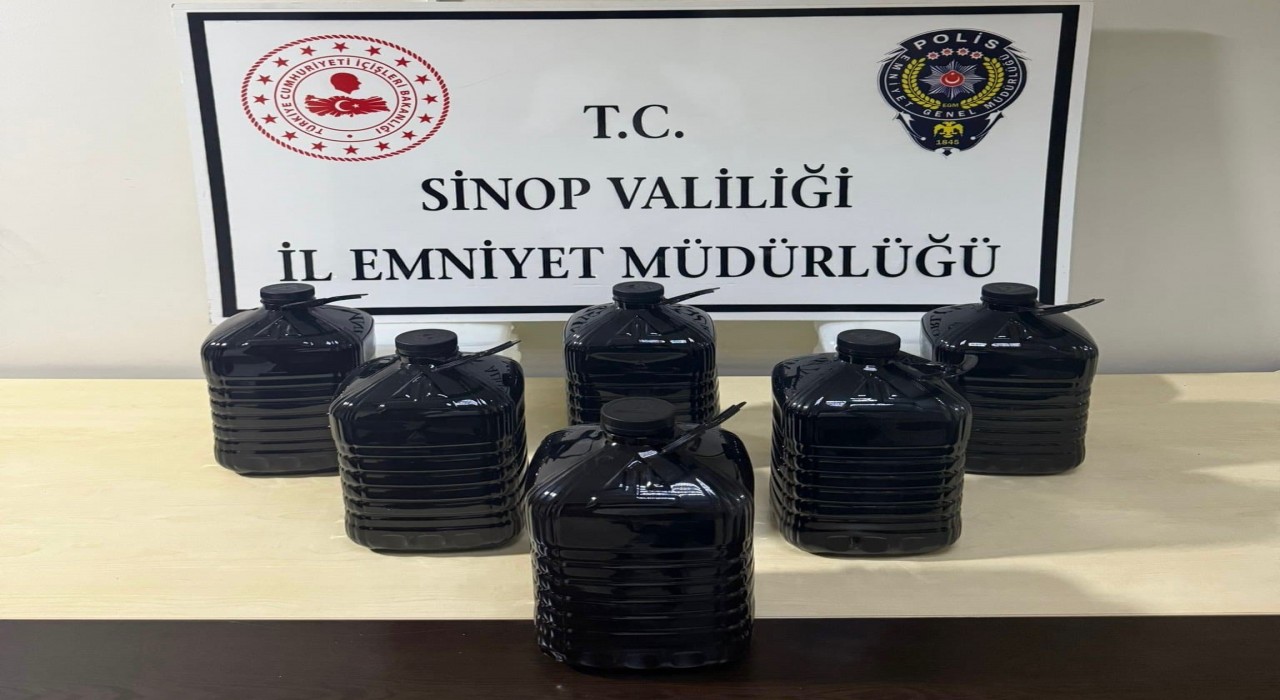 Sinopta 30 litre etil alkol ele geçirildi