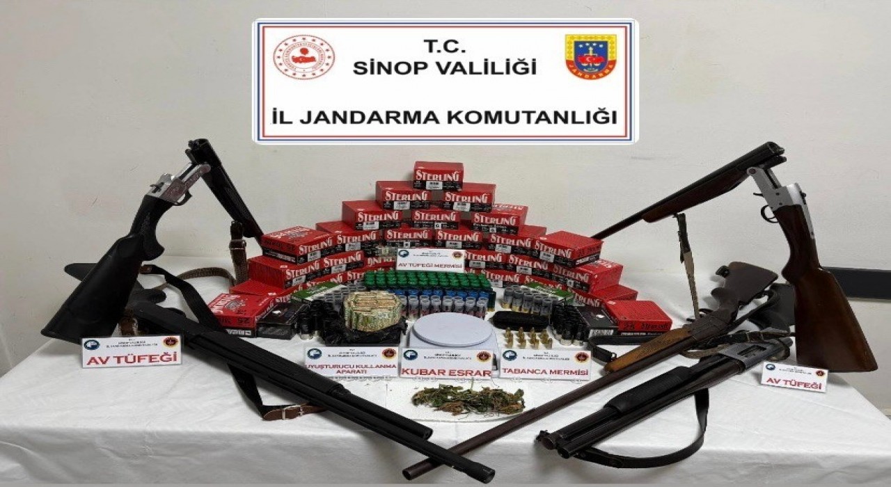 Sinopta uyuşturucu ve silah operasyonu