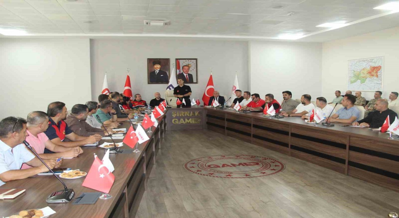 Şırnakta deprem tatbikatı toplantısı