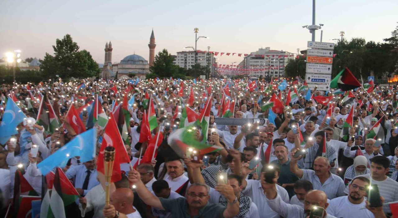 Sivasta Filistine destek yürüyüşü düzenlendi