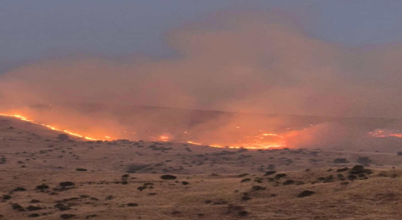 Sivasta örtü yangınına ekiplerin müdahalesi sürüyor