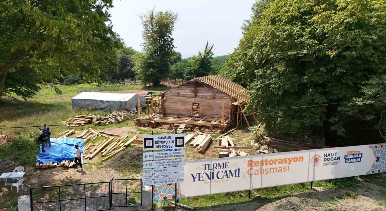 Tarihi Terme Yeni Camide Restorasyon çalışmaları