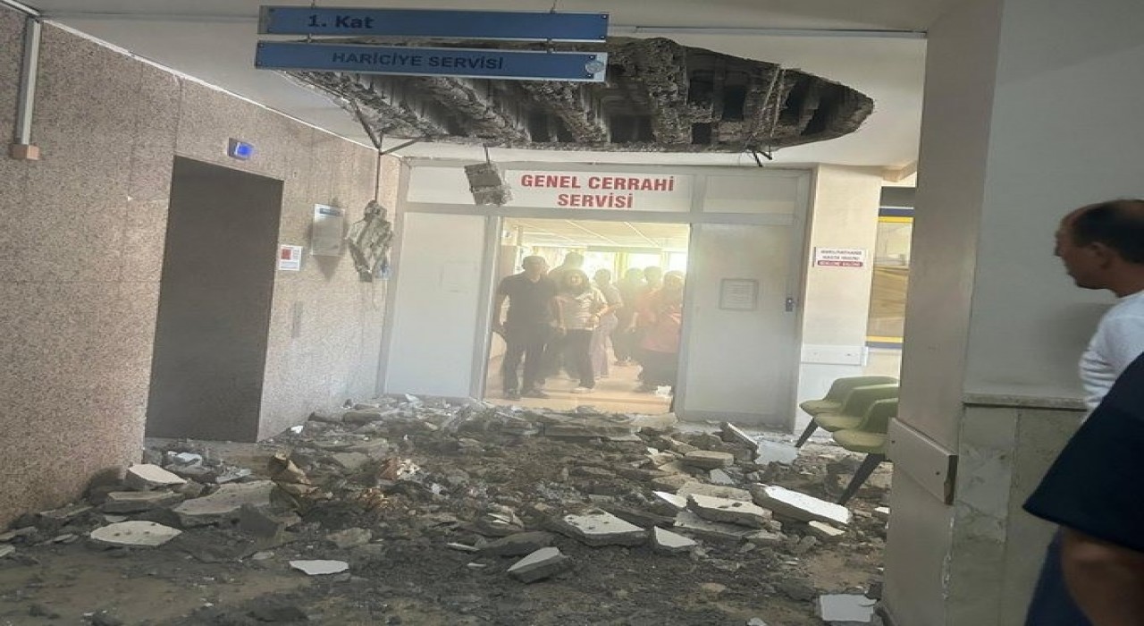 Tavanı çöken Denizli Devlet Hastanesinin bir katı kullanıma kapatıldı