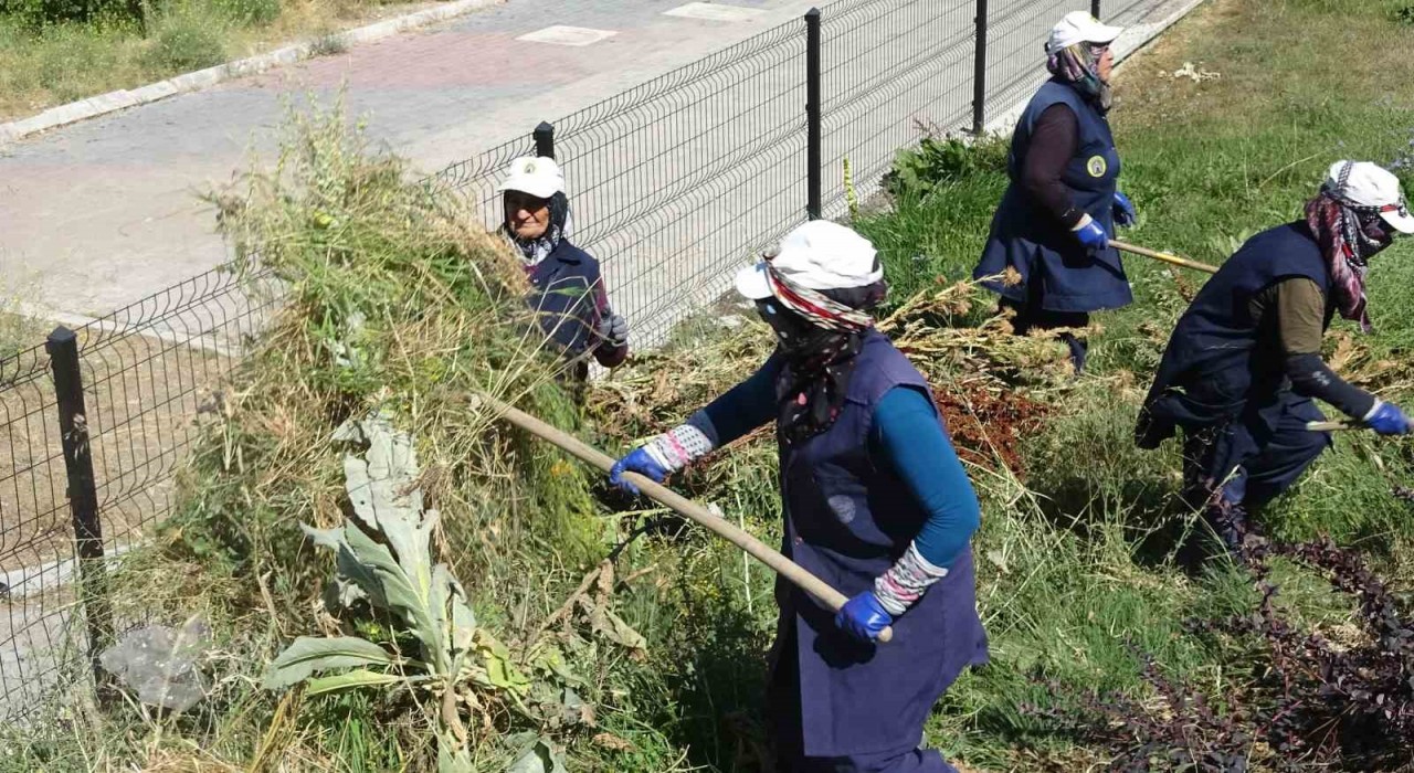 Tavşanlıda kadın işçilerin sıcağa karşı mücadelesi