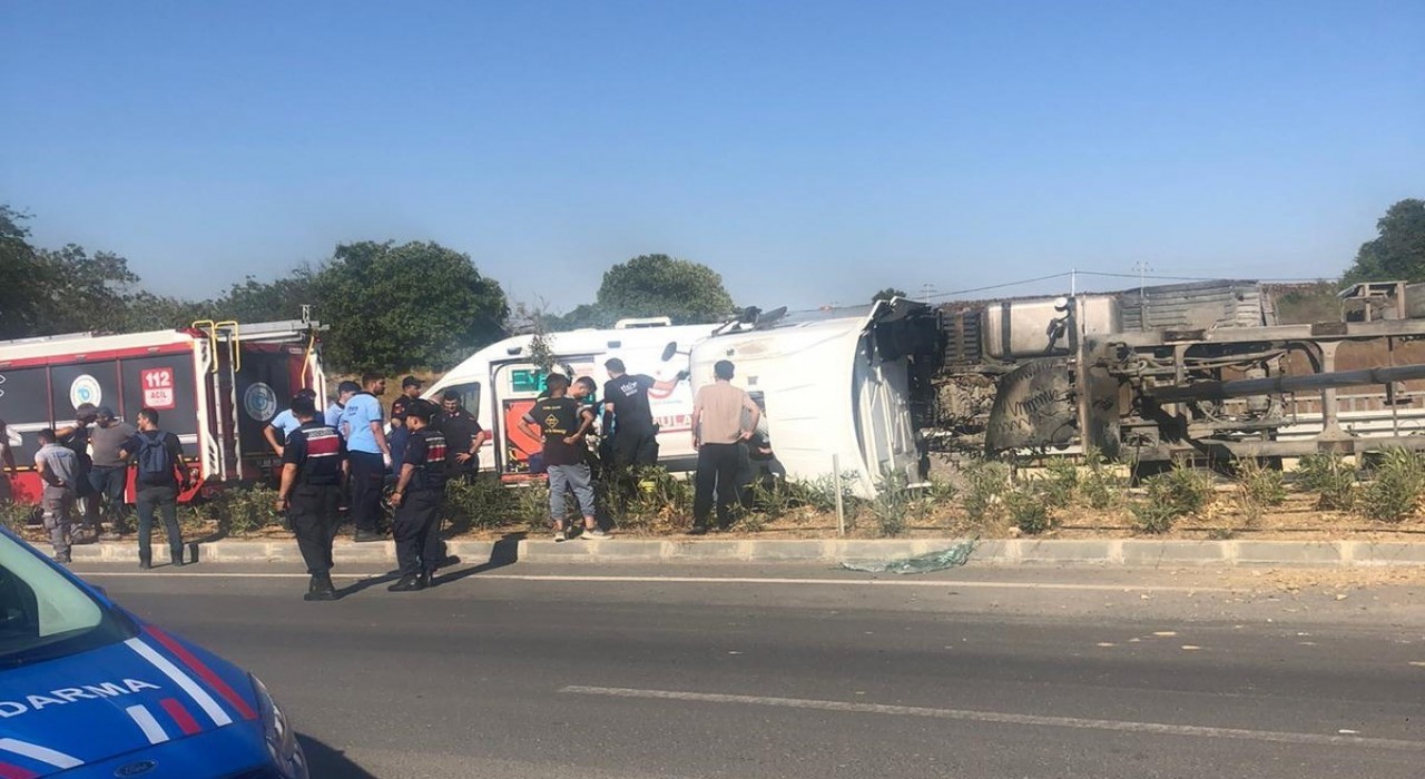 Tekirdağda kamyon kazası: 1 yaralı