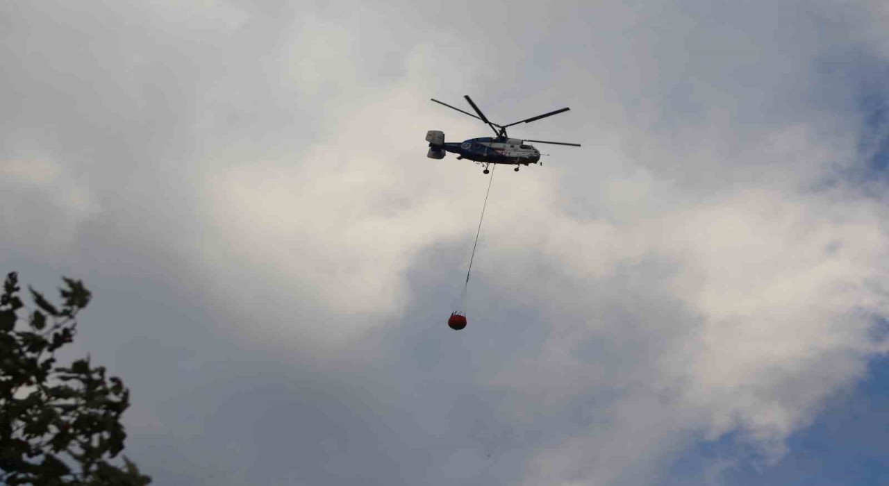 Tekirdağda orman yangınında soğutma çalışmaları sürüyor