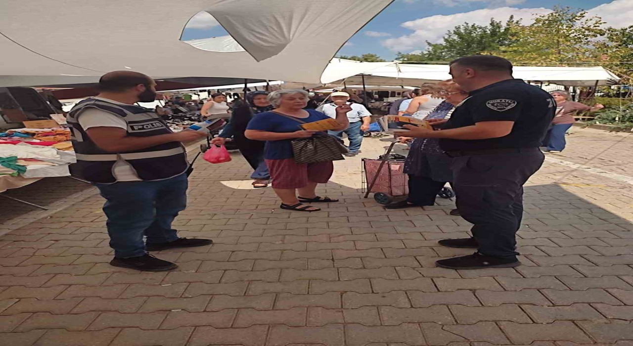 Tekirdağda telefon dolandırıcılığına karşı broşür dağıtıldı