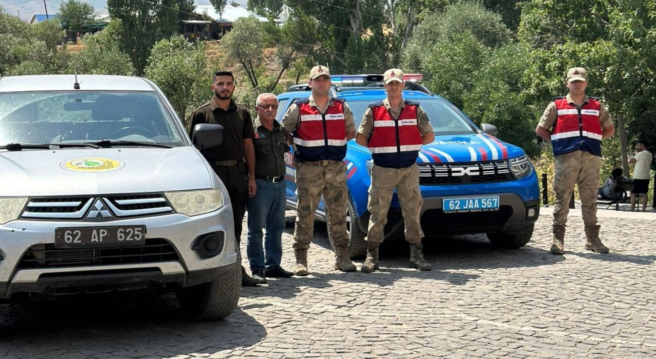 Tuncelide jandarma ekiplerinden orman yangınları için anonslu uyarı