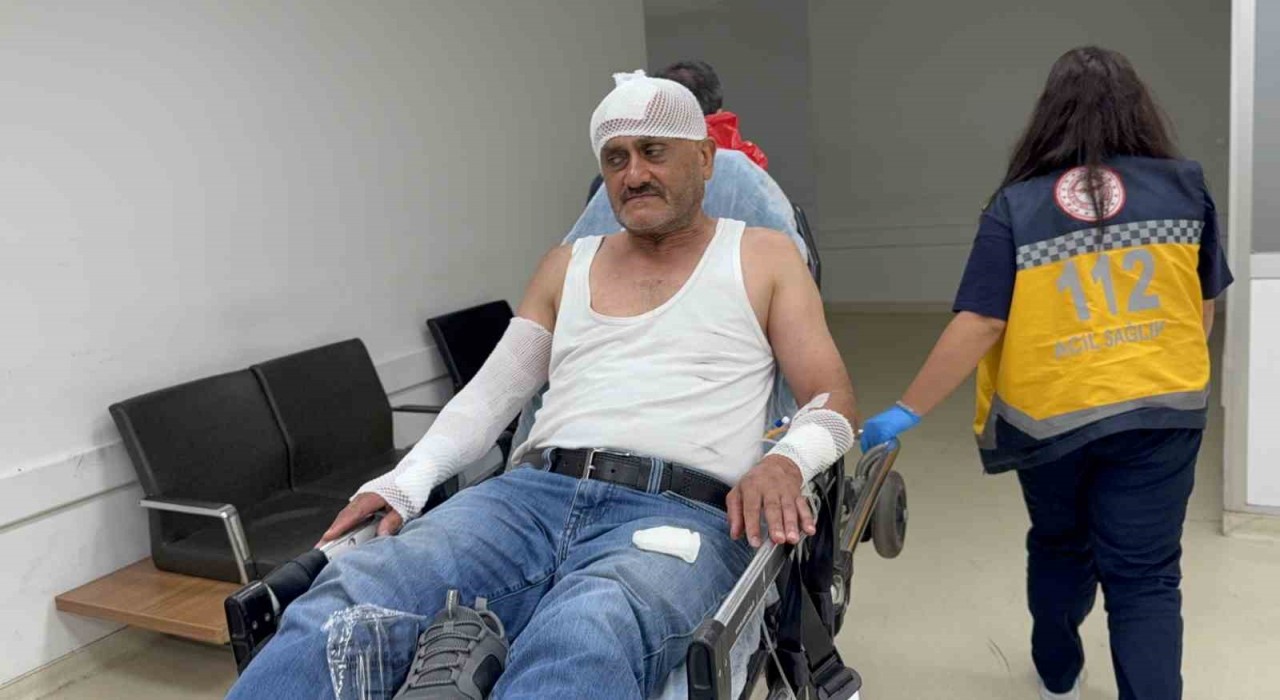 Tüp parlamasıyla alevler içinde kalan şahıs dereye atlayarak yanmaktan kurtuldu