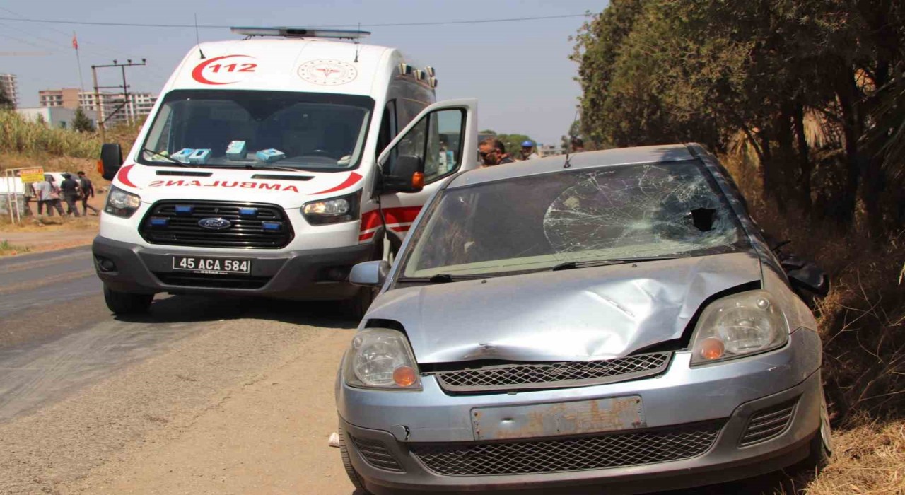 Turgutluda otomobilin çarptığı yaya ağır yaralandı