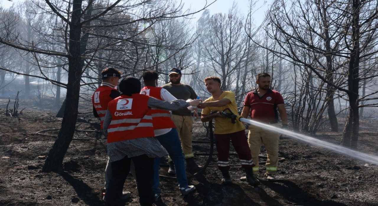 Türk Kızılayın orman yangınlarıyla mücadeleye desteği sürüyor