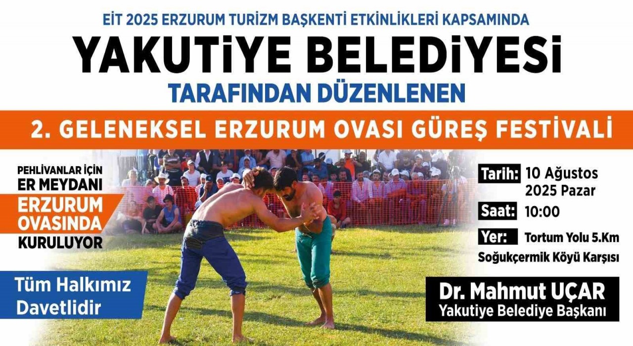 Yakutiye Belediyesinden ata sporuna destek: 2. Geleneksel Erzurum Ovası Güreş Festivaline geri sayım
