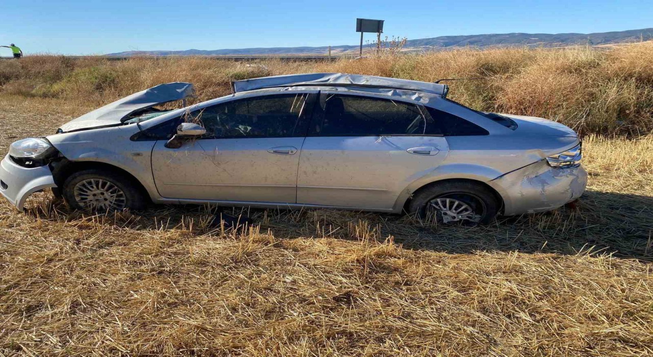 Yozgatta kontrolden çıkan araç takla attı: 1 ölü, 4 yaralı
