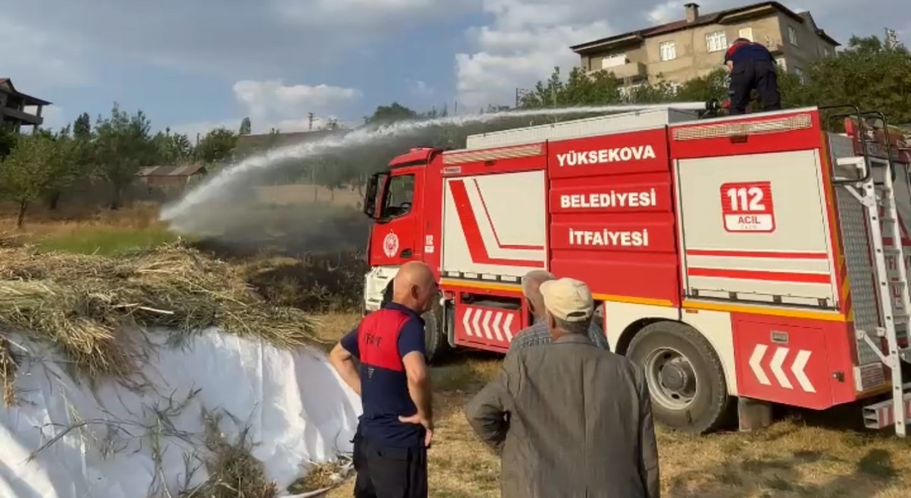 Yüksekovada çıkan anız yangını söndürüldü