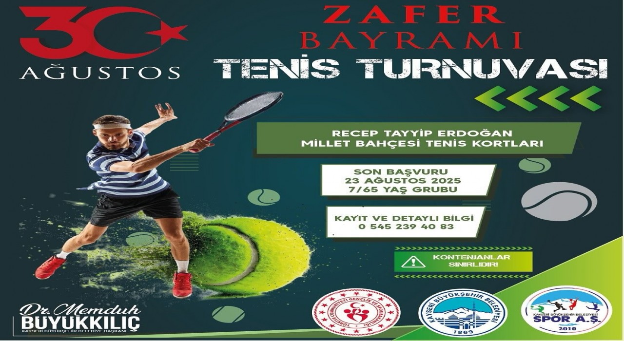 Zafer Bayramı heyecanı tenis kortlarına taşınıyor
