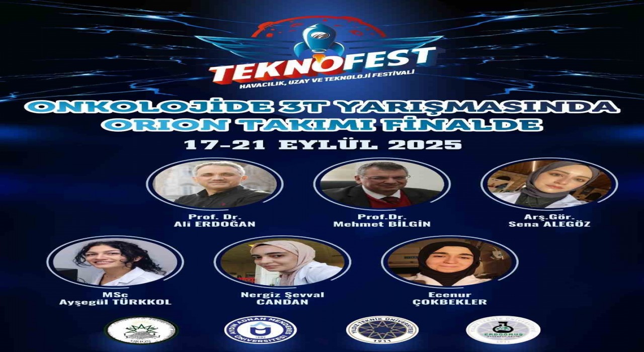 ADÜnün Kanser Araştırma Projesi Teknofest 2025 finalisti oldu