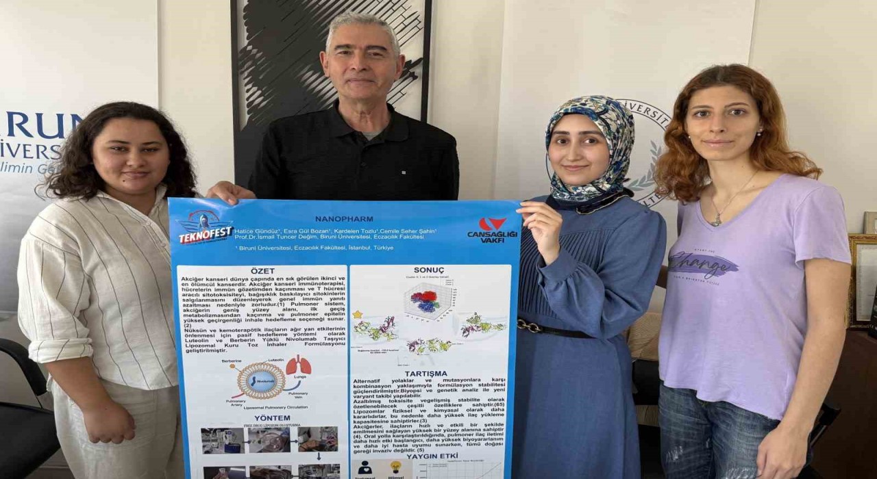 Akciğer kanseri tedavisine yönelik öğrenci projesi TEKNOFEST finalinde