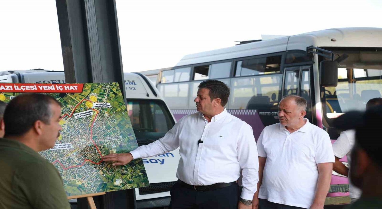 Akyazının yeni minibüs hattında seferler başladı