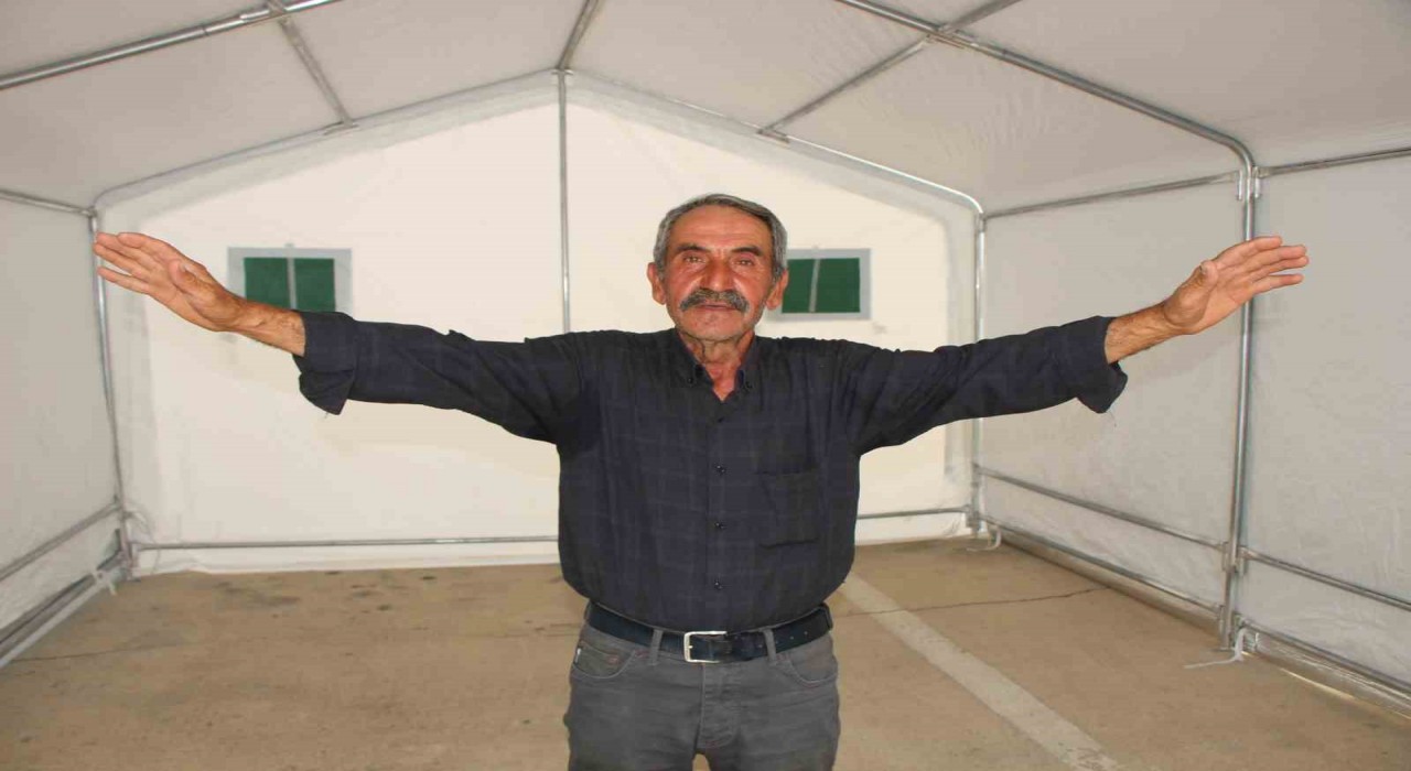 Amasyada 100 çobana güneş panelli çadır